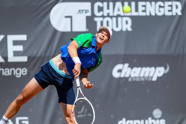 TENNIS - ATP, Tennis Herren DANUBE Upper Austria Open MAUTHAUSEN,AUSTRIA,29.APR.25 - TENNIS - ATP Challenger Tour, DANUBE Upper Austria Open. Image shows Alexander Blockx (BEL).  GEPAxpictures xChristianxMoser