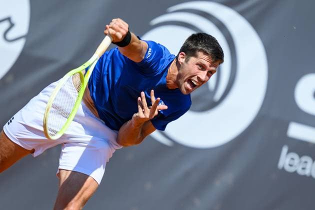 TENNIS - ATP, Tennis Herren DANUBE Upper Austria Open MAUTHAUSEN,AUSTRIA,29.APR.25 - TENNIS - ATP Challenger Tour, DANUBE Upper Austria Open. Image shows Nerman Fatic (BIH).  GEPAxpictures xChristianxMoser