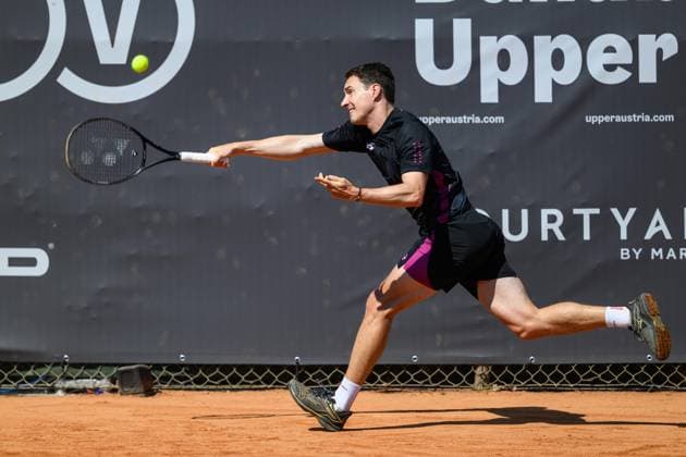TENNIS - ATP, Tennis Herren DANUBE Upper Austria Open MAUTHAUSEN,AUSTRIA,29.APR.25 - TENNIS - ATP Challenger Tour, DANUBE Upper Austria Open. Image shows Jakub Paul (SUI).  GEPAxpictures xChristianxMoser