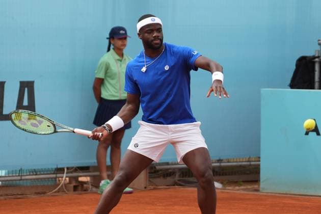 TENNIS - MUTUA MADRID OPEN 2025 Laurent Lairys MAXPPP - Frances Tiafoe of Etats-Unis during the Mutua Madrid Open 2025, ATP, Tennis Herren Masters 1000 and WTA, Tennis Damen 1000, tennis tournament on 29 April 2025 at Caja Magica in Madrid, Spain - Photo Laurent Lairys MAXPPP Madrid Spain  Copyright: xMAXPPPxLaurentxLairysx LLR202504293494 LLR202504293494