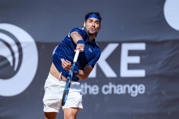 TENNIS - ATP, Tennis Herren DANUBE Upper Austria Open MAUTHAUSEN,AUSTRIA,29.APR.25 - TENNIS - ATP Challenger Tour, DANUBE Upper Austria Open. Image shows Fabio Fognini (ITA).  GEPAxpictures xChristianxMoser
