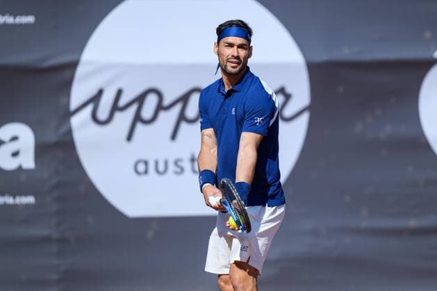 TENNIS - ATP, Tennis Herren DANUBE Upper Austria Open MAUTHAUSEN,AUSTRIA,29.APR.25 - TENNIS - ATP Challenger Tour, DANUBE Upper Austria Open. Image shows Fabio Fognini (ITA).  GEPAxpictures xChristianxMoser