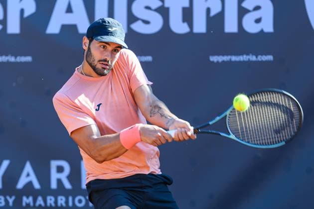 TENNIS - ATP, Tennis Herren DANUBE Upper Austria Open MAUTHAUSEN,AUSTRIA,29.APR.25 - TENNIS - ATP Challenger Tour, DANUBE Upper Austria Open. Image shows Alejandro Moro Canas (ESP).  GEPAxpictures xChristianxMoser