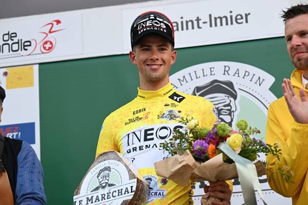 Sport Bilder des Tages 29-04-2025 Tour De Romandie; Tappa Prologo Saint Imier; 2025, Ineos Grenadiers; Watson, Samuel; Saint Imier; 
