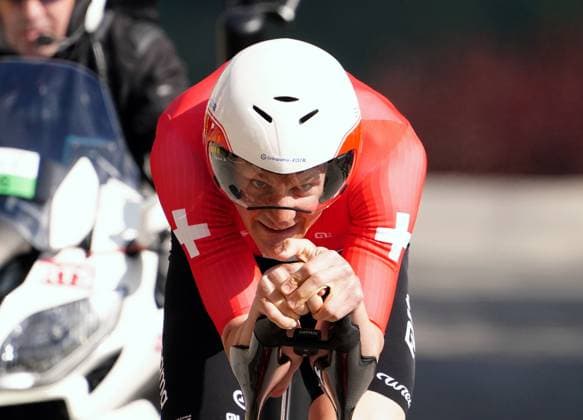 29.04.2025 Schweiz. Tour de Romandie Prolog Saint-Imier - Saint-Imier. Bild : Stefan Kueng (SUI) Team (FDJ) Aktion Einzelbild