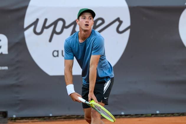 TENNIS - ATP, Tennis Herren DANUBE Upper Austria Open MAUTHAUSEN,AUSTRIA,29.APR.25 - TENNIS - ATP Challenger Tour, DANUBE Upper Austria Open. Image shows Tadeas Paroulek (CZE).  GEPAxpictures xChristianxMoser