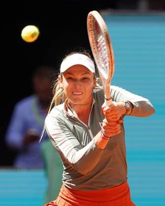 Sport Themen der Woche KW18 Sport Bilder des Tages MADRID OPEN TENNIS 2025. WTA, Tennis Damen KEYS (USA) v VEKIC (CRO). Donna Vekic, Croatia, during Madrid Open Tennis 2025 match. April 29, 2025.(ALTERPHOTOS Acero) MadridSpain  Copyright: xAcerox