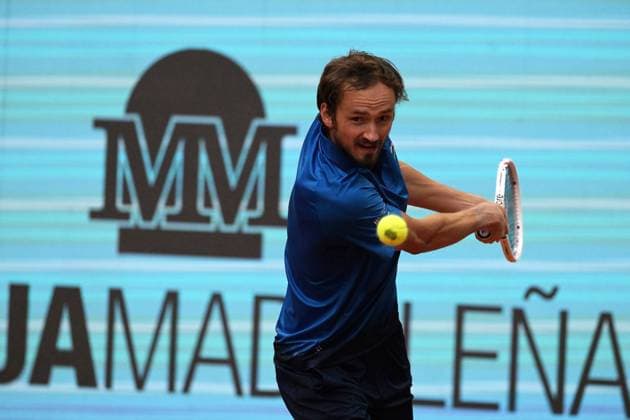 April 29, 2025, Madrid, Madrid, Spain: DANIIL MEDVEDEV of Russia during his match against BRANDON NAKASHIMA of the United States during the Men s Singles Round of 16 match on Day Eight of the Mutua Madrid Open at La Caja Magica. Madrid Spain - ZUMAd308 20250429_zsp_d308_047 Copyright: xJuanxCarlosxLucasx