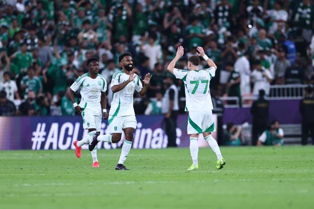 Al-Hilal FC vs Al-Ahli FC - AFC Champions League Elite Semi Finals JEDDAH, SAUDI ARABIA - April 29: Firas Al-Buraikan of Team AL-Ahli celebrates scoring their third goal during the AFC Champions League Elite Semi Finals match between Al-Hilal FC and Al-Ahli FC FC at King Abdullah Sports City Stadium on April 29, 2025 in Jeddah, Saudi Arabia. Jeddah Saudi Arabia Copyright: xAbdullahxAhmedx