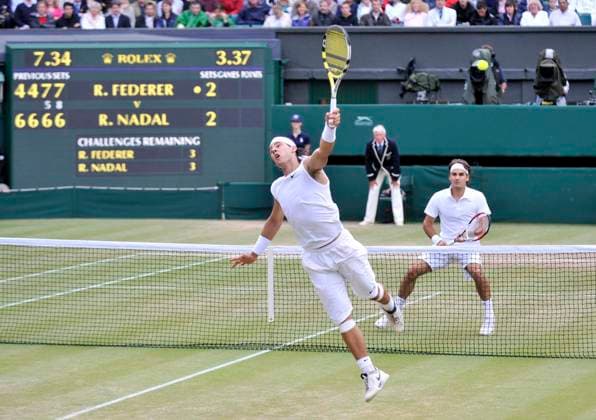 WIMBLEDON 2008 WIMBLEDON TENNIS CHAMPIONSHIPS 2008. 12th DAY 6 7 2008 MENS FINAL ROGER FEDERER V R.NADAL PICTURE DAVID ASHDOWN Copyright: xDAVIDxASHDOWNx DMGTCHPDPICT000349411445