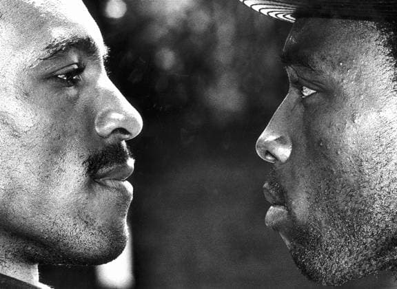 Archivbilder der Woche SPORT KW18 RECORD DATE NOT STATED. Nigel Benn Nigel Benn & Michael Watson (left) Copyright: xDavidxAshdownx DMGTCHPDPICT000337033487