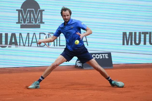 TENNIS - MUTUA MADRID OPEN 2025 Daniil Medvedev during the Mutua Madrid Open 2025, ATP, Tennis Herren Masters 1000 and WTA, Tennis Damen 1000, tennis tournament on 29 April 2025 at Caja Magica in Madrid, Spain - Photo Laurent Lairys PSNEWZ MadridSpain  Copyright: xLaurentxLairysx