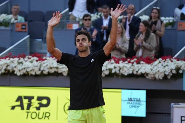 TENNIS - MUTUA MADRID OPEN 2025 Francisco Cerundolo of Argentine during the Mutua Madrid Open 2025, ATP, Tennis Herren Masters 1000 and WTA, Tennis Damen 1000, tennis tournament on 29 April 2025 at Caja Magica in Madrid, Spain - Photo Laurent Lairys PSNEWZ MadridSpain  Copyright: xLaurentxLairysx