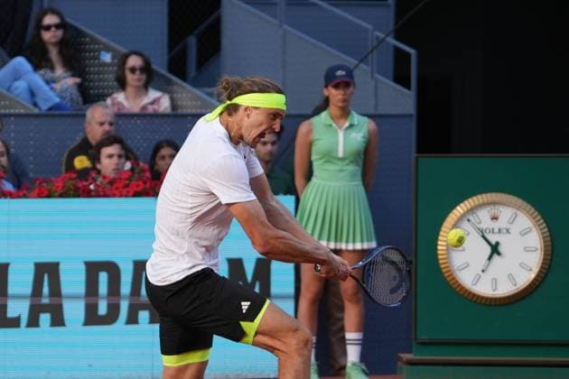 TENNIS - MUTUA MADRID OPEN 2025 Alexander Zverev of Germany during the Mutua Madrid Open 2025, ATP, Tennis Herren Masters 1000 and WTA, Tennis Damen 1000, tennis tournament on 29 April 2025 at Caja Magica in Madrid, Spain - Photo Laurent Lairys PSNEWZ MadridSpain  Copyright: xLaurentxLairysx
