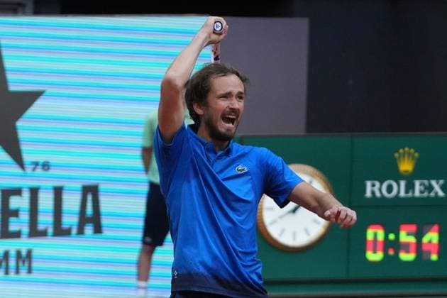 TENNIS - MUTUA MADRID OPEN 2025 Laurent Lairys MAXPPP - Daniil Medvedev during the Mutua Madrid Open 2025, ATP, Tennis Herren Masters 1000 and WTA, Tennis Damen 1000, tennis tournament on 29 April 2025 at Caja Magica in Madrid, Spain - Photo Laurent Lairys MAXPPP Madrid Spain  Copyright: xMAXPPPxLaurentxLairysx LLR202504304772 LLR202504304772