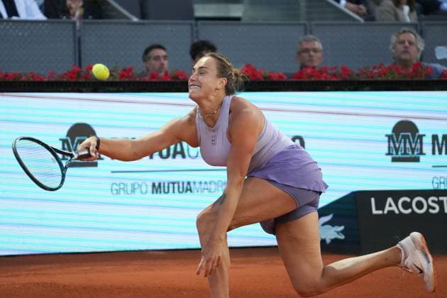 TENNIS - MUTUA MADRID OPEN 2025 Aryna Sabalenka of BiÃ lorussie during the Mutua Madrid Open 2025, ATP, Tennis Herren Masters 1000 and WTA, Tennis Damen 1000, tennis tournament on 29 April 2025 at Caja Magica in Madrid, Spain - Photo Laurent Lairys PSNEWZ MadridSpain  Copyright: xLaurentxLairysx