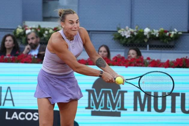 TENNIS - MUTUA MADRID OPEN 2025 Aryna Sabalenka of BiÃ lorussie during the Mutua Madrid Open 2025, ATP, Tennis Herren Masters 1000 and WTA, Tennis Damen 1000, tennis tournament on 29 April 2025 at Caja Magica in Madrid, Spain - Photo Laurent Lairys PSNEWZ MadridSpain  Copyright: xLaurentxLairysx