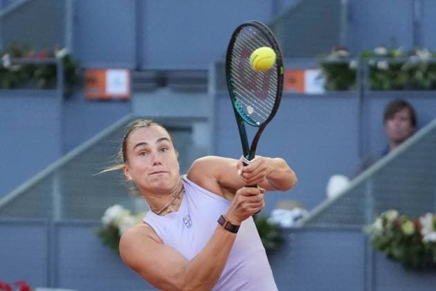 TENNIS - MUTUA MADRID OPEN 2025 Aryna Sabalenka of BiÃ lorussie during the Mutua Madrid Open 2025, ATP, Tennis Herren Masters 1000 and WTA, Tennis Damen 1000, tennis tournament on 29 April 2025 at Caja Magica in Madrid, Spain - Photo Laurent Lairys PSNEWZ MadridSpain  Copyright: xLaurentxLairysx