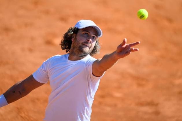 Sport Bilder des Tages TENNIS - ATP, Tennis Herren DANUBE Upper Austria Open MAUTHAUSEN,AUSTRIA,30.APR.25 - TENNIS - ATP Challenger Tour, DANUBE Upper Austria Open. Image shows Marco Trungelliti (ARG).  GEPAxpictures xChristianxMoser