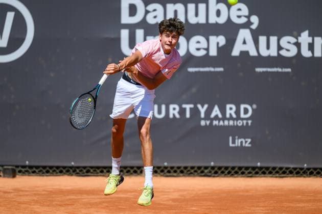 TENNIS - ATP, Tennis Herren DANUBE Upper Austria Open MAUTHAUSEN,AUSTRIA,30.APR.25 - TENNIS - ATP Challenger Tour, DANUBE Upper Austria Open. Image shows Jerome Kym (SUI).  GEPAxpictures xChristianxMoser