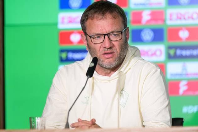 Fußball, DFB Pokal Frauen, 20250430, Pressekonferenz MD-1 FC Bayern München - SV Werder Bremen. Im Bild Trainer Bremen Thomas HORSCH. Köln Rhein-Energie Stadion Nordrhein-Westfalen Deutschland Copyright: Passion2Press MarkusxFischerx