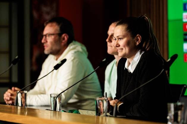 45. DFB-Pokal Finale der Frauen: FC Bayern München - SV Werder Bremen Abschlusspressekonferenz; 30.04.2025 Anne Goßner (Pressesprecherin DFB) 45. DFB-Pokal Finale der Frauen: FC Bayern München - SV Werder Bremen Abschlusspressekonferenz; Köln, RheinEnergiestadion, 30.04.2025 Copyright: xBEAUTIFULxSPORTS Wunderlx