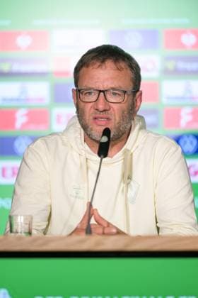 Fußball, DFB Pokal Frauen, 20250430, Pressekonferenz MD-1 FC Bayern München - SV Werder Bremen. Im Bild Trainer Bremen Thomas HORSCH. Köln Rhein-Energie Stadion Nordrhein-Westfalen Deutschland Copyright: Passion2Press MarkusxFischerx