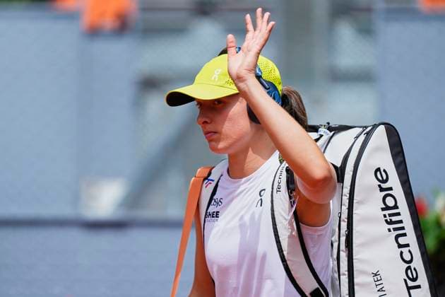 Mutua Madrid Open - Day Nine Iga Swiatek prior the Women s Singles quarterfinals match between Madison Keys of the United States and Iga Swiatek of Poland on Day Nine of the Mutua Madrid Open 2025, ATP, Tennis Herren Masters 1000 and WTA, Tennis Damen 1000, tournament celebrates at La Caja Magica on April 30, 2025 in Madrid, Spain. Madrid Spain  Copyright: xJosexBretonx originalFilename:bretonhernandez-mutuamad250430_np1XN.jpg