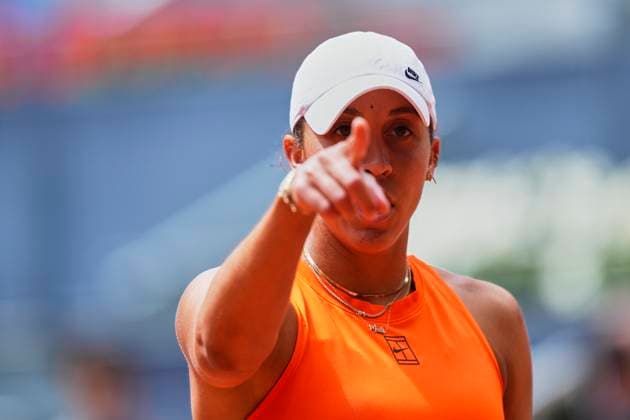 Mutua Madrid Open - Day Nine Madison Keys prior the Women s Singles quarterfinals match between Madison Keys of the United States and Iga Swiatek of Poland on Day Nine of the Mutua Madrid Open 2025, ATP, Tennis Herren Masters 1000 and WTA, Tennis Damen 1000, tournament celebrates at La Caja Magica on April 30, 2025 in Madrid, Spain. Madrid Spain  Copyright: xJosexBretonx originalFilename:bretonhernandez-mutuamad250430_npLe3.jpg
