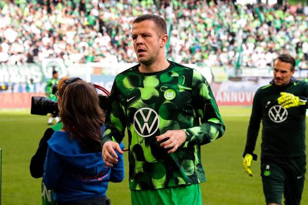 Denis Vavro (VfL Wolfsburg,18) - 1. Fussball Bundesliga Saison 2024-2025 Punktspiel VfL Wolfsburg vs. SC Freiburg in der Volkswagen Arena in Wolfsburg - Fussball,Deutschland,Mann,Männer,26.04.2025