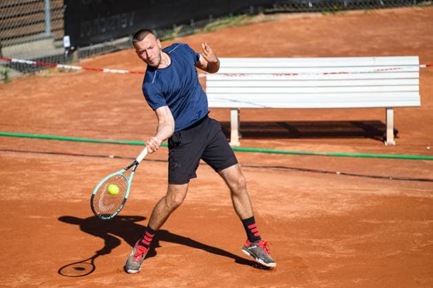 TENNIS - ATP, Tennis Herren DANUBE Upper Austria Open MAUTHAUSEN,AUSTRIA,30.APR.25 - TENNIS - ATP Challenger Tour, DANUBE Upper Austria Open. Image shows Syl Gaxherri (AUT).  GEPAxpictures xChristianxMoser