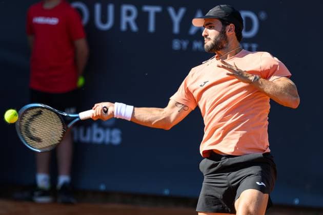 TENNIS - ATP, Tennis Herren DANUBE Upper Austria Open MAUTHAUSEN,AUSTRIA,30.APR.25 - TENNIS - ATP Challenger Tour, DANUBE Upper Austria Open. Image shows Alejandro Moro Canas (ESP).  GEPAxpictures xChristianxMoser