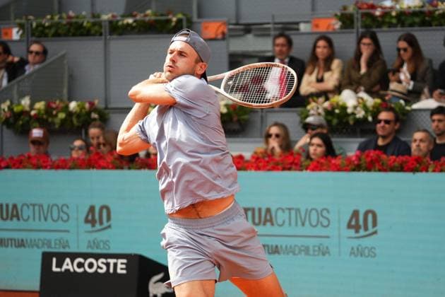 Tennis player Jack Draper vs Tommy Paul during the Madrid 2025 Masters Series in Madrid on 30 April 2025. Cordon Press 