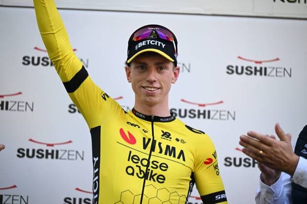 30-04-2025 Tour De Romandie; Tappa 01 Munchenstein - Fribourg; 2025, Visma - Lease A Bike; Brennan, Matthew; Fribourg; 