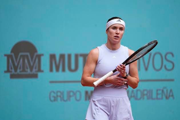 April 30, 2025, Madrid, Madrid, Spain: Elina Svitolina of Ukraine in action against Moyuka Uchijima of Japan during the Mutua Madrid Open 2025, ATP, Tennis Herren Masters 1000 and WTA, Tennis Damen 1000 tennis tournament, celebrated at Caja Magica on April 30, 2025 in Madrid, Spain. Madrid Spain - ZUMAa181 20250430_zaa_a181_157 Copyright: xOscarxJ.xBarrosox
