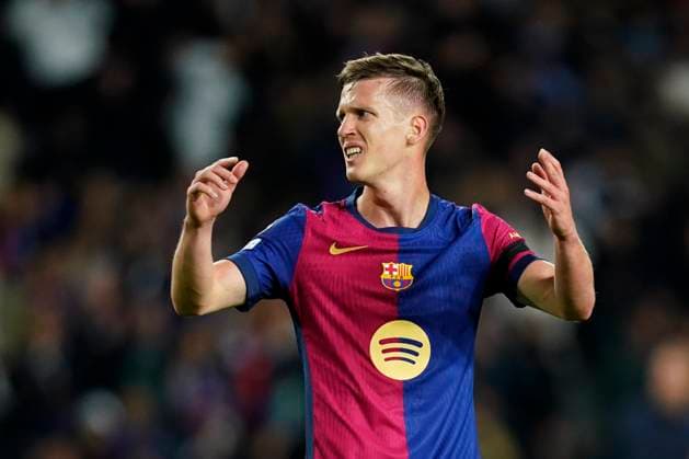 ESP: FC Barcelona, Barca Inter de Milan. UEFA Champions League match. Semi-Finals, firs leg Dani Olmo of FC Barcelona during the UEFA Champions League match, Semi-Finals, firs leg, between FC Barcelona and Inter de Milan played at Lluis Companys Stadium on April 30 2025 in Barcelona Spain. kpng Copyright: xSergioxRuizx xImagox PS_240430_BAR_INT_022