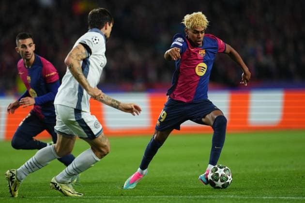 Barcelona, Spain, Season 2024 2025, UEFA Champions League, Semi-finals, first leg, FC Barcelona, Barca v FC Inter de Milan, Lluis Companys Stadium, 30 April 2025 Copyright: xBaguxBlancox xPressinphotox