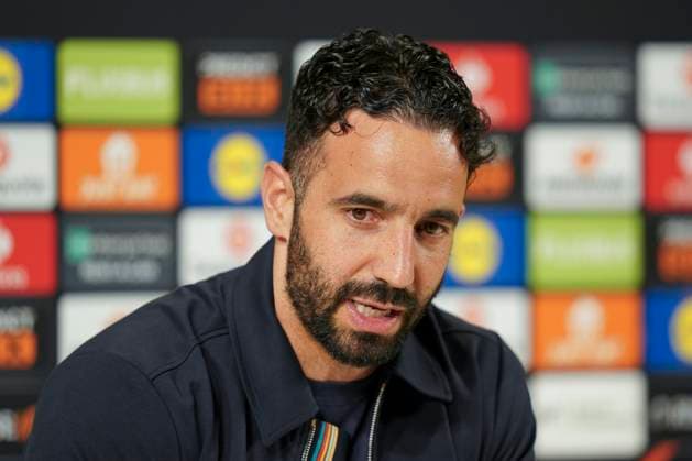 Manchester United, ManU FC press conference, PK, Pressekonferenz Bilbao Manchester United Manager Ruben Amorim during Manchester United FC Press Conference ahead of the UEFA Europa League Semi-Final 1st Leg match between Athletic Club and Manchester United, Bilbao at the Estadio de San MamÃ s, Bilbao, Spain on 30 April 2025 Credit: Eleanor Hoad Every Second Media Editorial use only. All images are copyright Every Second Media Limited. No images may be reproduced without prior permission. Copyright: xIMAGO EveryxSecondxMediax ESM-1452-0031 EleanorxHoadx xEveryxSecondxMediax