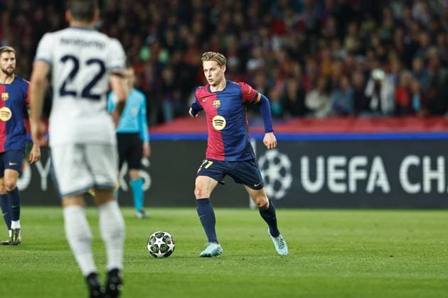 Frenkie de Jong (Barcelona), APRIL 30, 2025 - Football Soccer : UEFA Champions League Semi-finals 1st leg match between FC Barcelona, Barca 3-3 FC Internazionale Milano at the Estadi Olimpic Lluis Companys in Barcelona, Spain. Noxthirdxpartyxsales  (289171941)