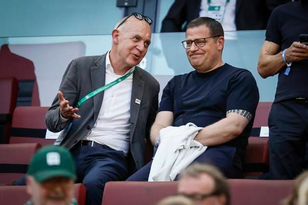 45. DFB-Pokal Finale der Frauen: FC Bayern München - SV Werder Bremen, 01.05.2025 DFB-Präsident Bernd Neuendorf und Bayern-Manager Max Eberl vor dem Spiel; 45.? ?DFB-Pokal Finale der Frauen: FC Bayern München - SV Werder Bremen am 01.05.2025 im RheinEnergie-Stadion in Köln (Nordrhein-Westfalen). DFL REGULATIONS PROHIBIT ANY USE OF PHOTOGRAPHS AS IMAGE SEQUENCES AND OR QUASI-VIDEO. Copyright: xBEAUTIFULxSPORTS AxelxKohringx