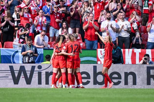01.05.2025, Fussball, DFB Pokalfinale der Frauen, Saison 2024 2025, FC Bayern München - SV Werder Bremen, Carolin Simon (FC Bayern München) freut sich über das Tor zum 2:0, xRHR-FOTO TKx Copyright: RHR-FOTOx RHR-FOTO TK