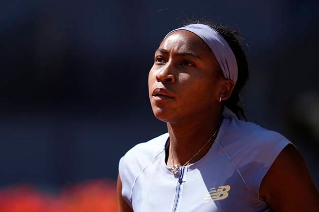 May 1, 2025, Madrid, Madrid, Spain: Coco Gauff of USA in action against Iga Swiatek of Poland during the Mutua Madrid Open 2025, ATP, Tennis Herren Masters 1000 and WTA, Tennis Damen 1000 tennis tournament, celebrated at Caja Magica on May 01, 2025 in Madrid, Spain. Madrid Spain - ZUMAa181 20250501_zaa_a181_083 Copyright: xOscarxJ.xBarrosox