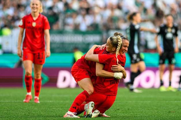 COLOGNE, GERMANY - 1 MAY, 2025: Giulia Gwinn - The DFB-Pokal Frauen (Germany Women Cup) match FC Bayern Munich vs SV Werder Bremen at Rhein Energie Stadion.  Copyright: xx