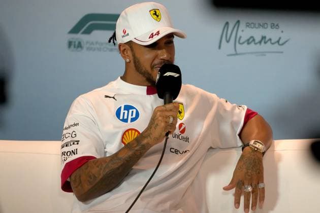 01.05.2025, Miami International Autodrome, Miami, Formula 1 Crypto.com Miami Grand Prix 2025 ,im Bild Lewis Hamilton (GBR), Scuderia Ferrari HP (Photo by Hasan Bratic DeFodi Images)