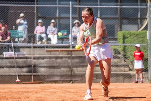 01.05.2025, GER, Frauen, ITF World Tennis Tour - Wiesbaden Tennis Open - Runde der letzten 16 - Einzel Anna Siskova (CZE) während des Spiels. Wiesbaden-Nordenstadt T2 Sports Health Club Hessen Deutschland