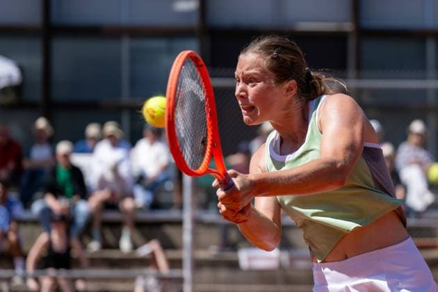 01.05.2025, GER, Frauen, ITF World Tennis Tour - Wiesbaden Tennis Open - Runde der letzten 16 - Einzel Anna Siskova (CZE) während des Spiels. Wiesbaden-Nordenstadt T2 Sports Health Club Hessen Deutschland