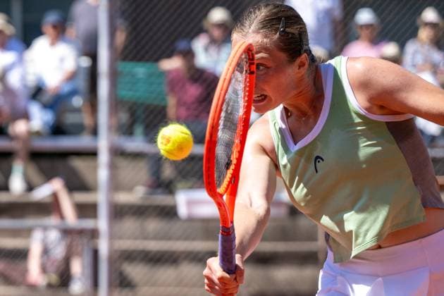 01.05.2025, GER, Frauen, ITF World Tennis Tour - Wiesbaden Tennis Open - Runde der letzten 16 - Einzel Anna Siskova (CZE) während des Spiels. Wiesbaden-Nordenstadt T2 Sports Health Club Hessen Deutschland