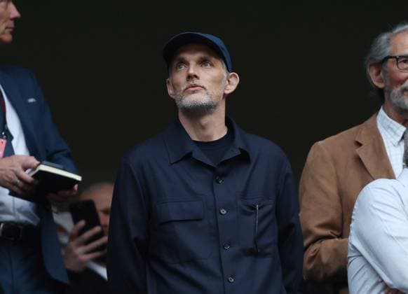 during the UEFA Europa League Semi Final 1st leg match between Tottenham Hotspur v Bodo Glimt. - Tottenham Hotspur v Bodo Glimt, UEFA Europa League, Semi Final, 1st Leg, Tottenham Hotspur Stadium, London, England. - 1st May 2025. (C) Daniel Weir Crystal Pix Thomas Tuchel England manager watches on during the UEFA Europa League Semi Final 1st leg match between Tottenham Hotspur v Bodo Glimt. - Tottenham Hotspur v Bodo Glimt, UEFA Europa League, Semi Final, 1st Leg, Tottenham Hotspur Stadium, London, England. - 1st May 2025. (C) Daniel Weir Crystal Pix London Tottenham Hotspur Stadium UK Copyright: xDanielxWeirx CP_DW_Tottenham_Bodo_04