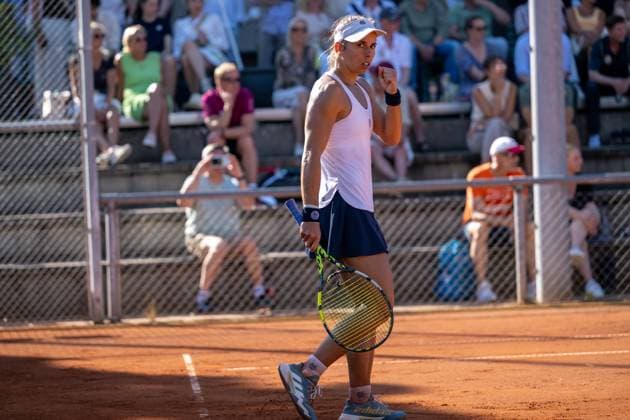 01.05.2025, GER, Frauen, ITF World Tennis Tour - Wiesbaden Tennis Open - Runde der letzten 16 - Einzel Wiesbaden-Nordenstadt T2 Sports Health Club Hessen Deutschland
