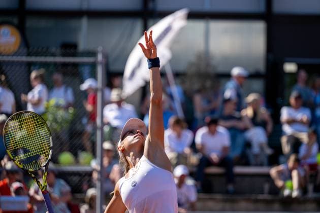 01.05.2025, GER, Frauen, ITF World Tennis Tour - Wiesbaden Tennis Open - Runde der letzten 16 - Einzel Wiesbaden-Nordenstadt T2 Sports Health Club Hessen Deutschland